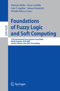 Cover: Foundations of Fuzzy Logic and Soft Computing - Springer