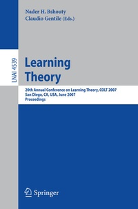 Enlarge image Cover: Learning Theory - Springer