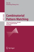 Cover: Combinatorial Pattern Matching - Springer