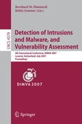 Cover: Detection of Intrusions and Malware, and Vulnerability Assessment - Springer
