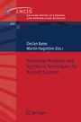 Cover: Nonlinear Analysis and Synthesis Techniques for Aircraft Control - Springer