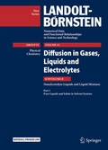 Cover: Diffusion in Gases, Liquids and Electrolytes - Springer