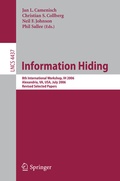 Cover: Information Hiding - Springer