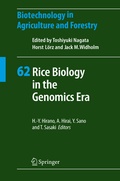 Cover: Rice Biology in the Genomics Era - Springer