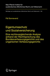 Abbildung von: Eigentumsschutz und Sozialversicherung - Springer