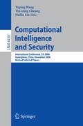 Cover: Computational Intelligence and Security - Springer