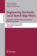 Cover: Engineering Stochastic Local Search Algorithms. Designing, Implementing and Analyzing Effective Heuristics - Springer