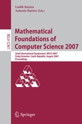 Cover: Mathematical Foundations of Computer Science 2007 - Springer
