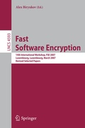 Cover: Fast Software Encryption - Springer