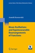 Cover: Mean Oscillations and Equimeasurable Rearrangements of Functions - Springer