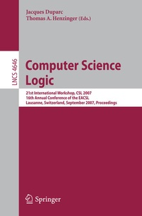 Enlarge image Cover: Computer Science Logic - Springer