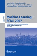 Cover: Machine Learning: ECML 2007 - Springer