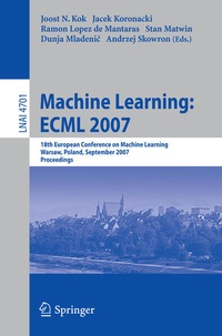 Enlarge image Cover: Machine Learning: ECML 2007 - Springer