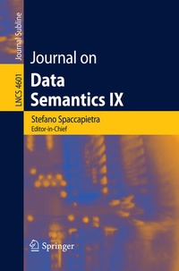 Enlarge image Cover: Journal on Data Semantics IX - Springer