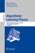 Cover: Algorithmic Learning Theory - Springer