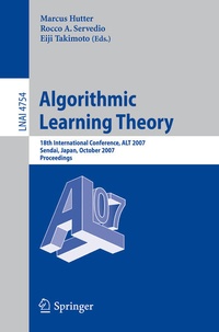Enlarge image Cover: Algorithmic Learning Theory - Springer