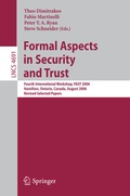Cover: Formal Aspects in Security and Trust - Springer