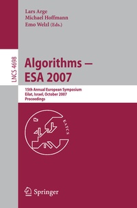 Enlarge image Cover: Algorithms - ESA 2007 - Springer