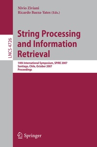 Enlarge image Cover: String Processing and Information Retrieval - Springer