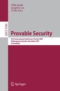 Cover: Provable Security - Springer