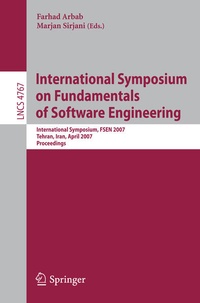 Enlarge image Cover: International Symposium on Fundamentals of Software Engineering - Springer