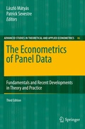 Cover: The Econometrics of Panel Data - Springer
