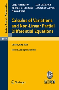 Abbildung von: Calculus of Variations and Nonlinear Partial Differential Equations - Springer
