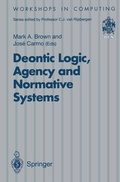 Cover: Deontic Logic, Agency and Normative Systems - Springer