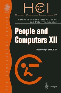Enlarge image Cover: People and Computers XII - Springer