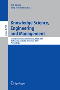 Cover: Knowledge Science, Engineering and Management - Springer