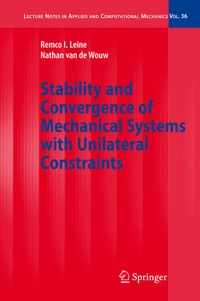 Enlarge image Cover: Stability and Convergence of Mechanical Systems with Unilateral Constraints - Springer