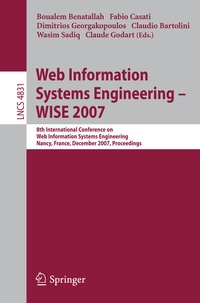 Enlarge image Cover: Web Information Systems Engineering - WISE 2007 - Springer