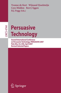Enlarge image Cover: Persuasive Technology - Springer