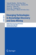 Cover: Emerging Technologies in Knowledge Discovery and Data Mining - Springer