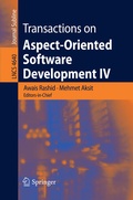Cover: Transactions on Aspect-Oriented Software Development IV - Springer