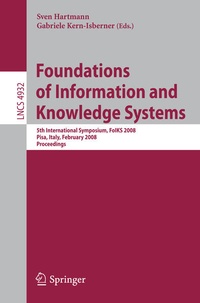 Enlarge image Cover: Foundations of Information and Knowledge Systems - Springer