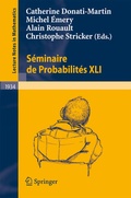 Cover: S&eacute;minaire de Probabilit&eacute;s XLI - Springer