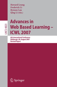 Enlarge image Cover: Advances in Web Based Learning - ICWL 2007 - Springer