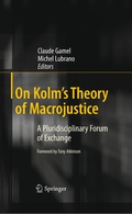 Cover: On Kolm's Theory of Macrojustice - Springer