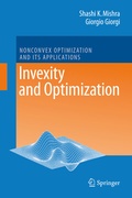 Cover: Invexity and Optimization - Springer