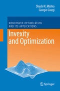 Cover: Invexity and Optimization - Springer