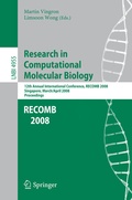 Cover: Research in Computational Molecular Biology - Springer