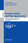 Cover: Concept Lattices and Their Applications - Springer
