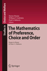 Enlarge image Cover: The Mathematics of Preference, Choice and Order - Springer
