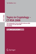 Cover: Topics in Cryptology - CT-RSA 2008 - Springer