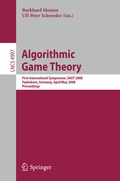 Cover: Algorithmic Game Theory - Springer
