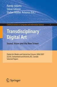 Enlarge image Cover: Transdisciplinary Digital Art - Springer