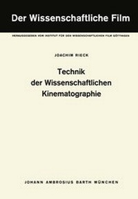 Abbildung von: Technik Der Wissenschaftlichen Kinematographie - Springer