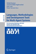 Cover: Languages, Methodologies and Development Tools for Multi-Agent Systems - Springer