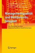 Cover: Managementqualit&auml;t und Wettbewerbsf&auml;higkeit - Springer